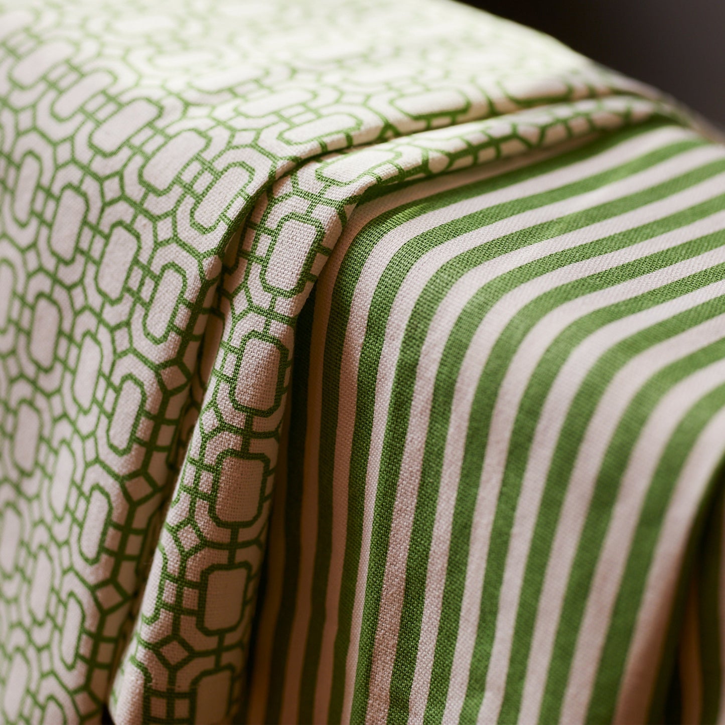  Newport Garden Gate & Pinstripe Verde Kitchen Towels, Mixed Set Of 2