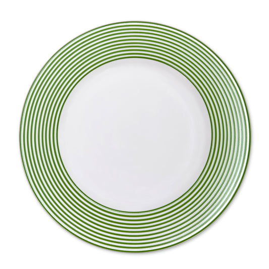  Newport Stripe Verde Rimmed Dinner Plate