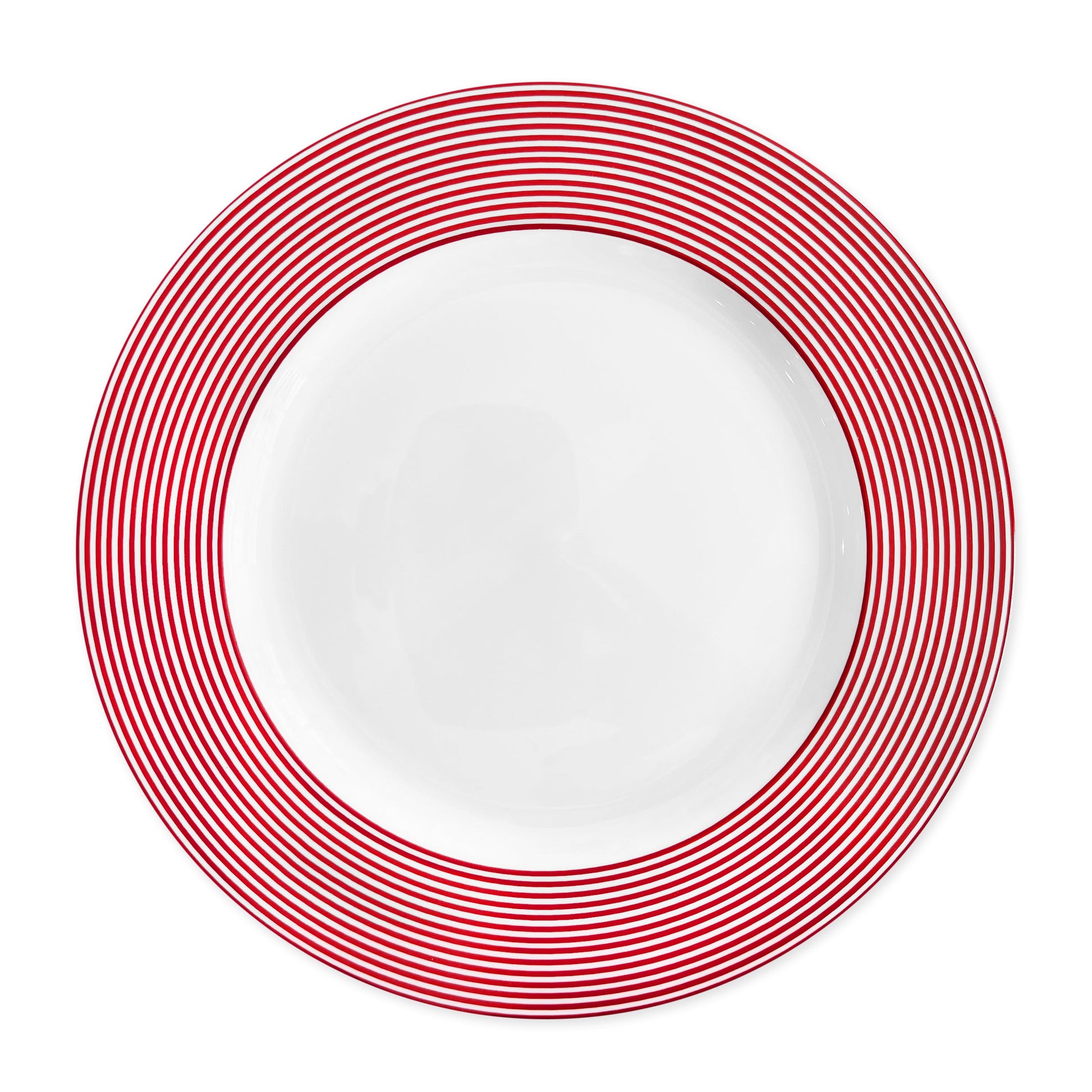  Newport Stripe Crimson Dinner Plate
