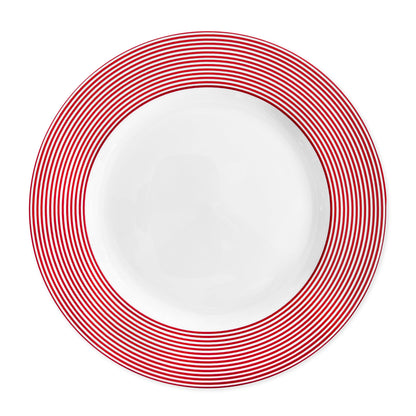  Newport Stripe Crimson Dinner Plate