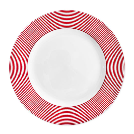  Newport Stripe Crimson Dinner Plate