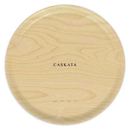  Party Fish Large Round Birchwood Tray