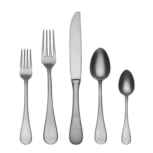  Pewter 5-Piece Flatware Setting