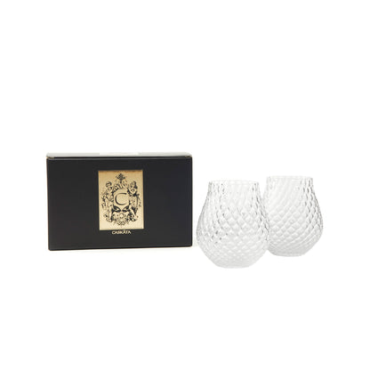  Phoebe Clear Stemless Wine Glasses