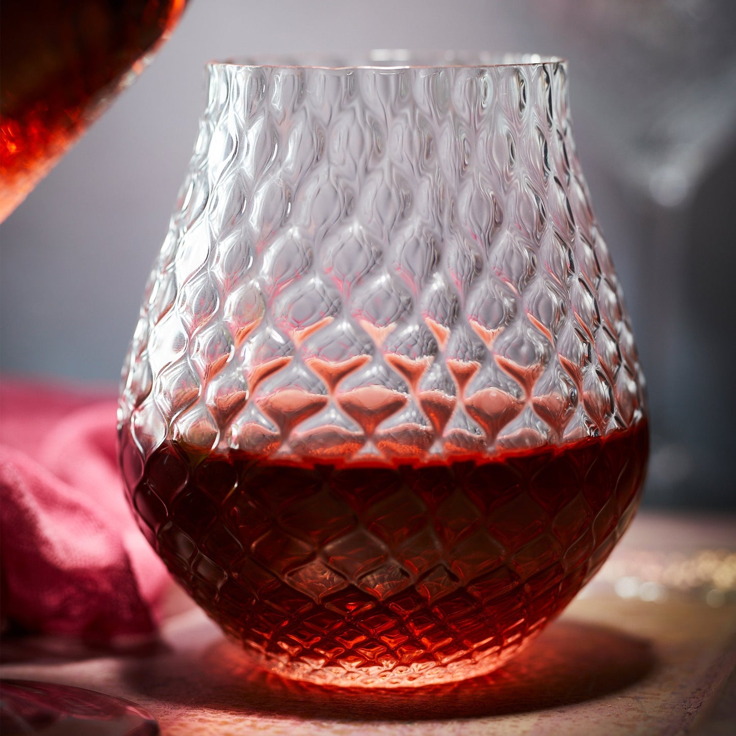  Phoebe Clear Stemless Wine Glasses