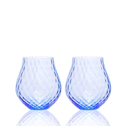  Phoebe Cobalt Stemless Wine Glasses
