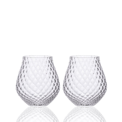 Phoebe Clear Stemless Wine Glasses