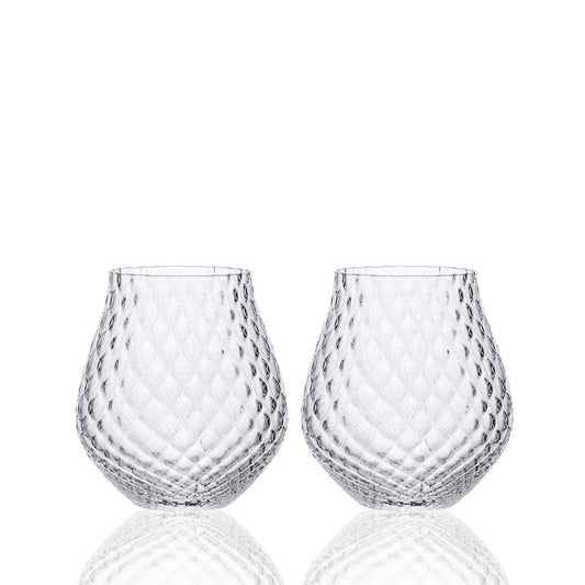  Phoebe Clear Stemless Wine Glasses