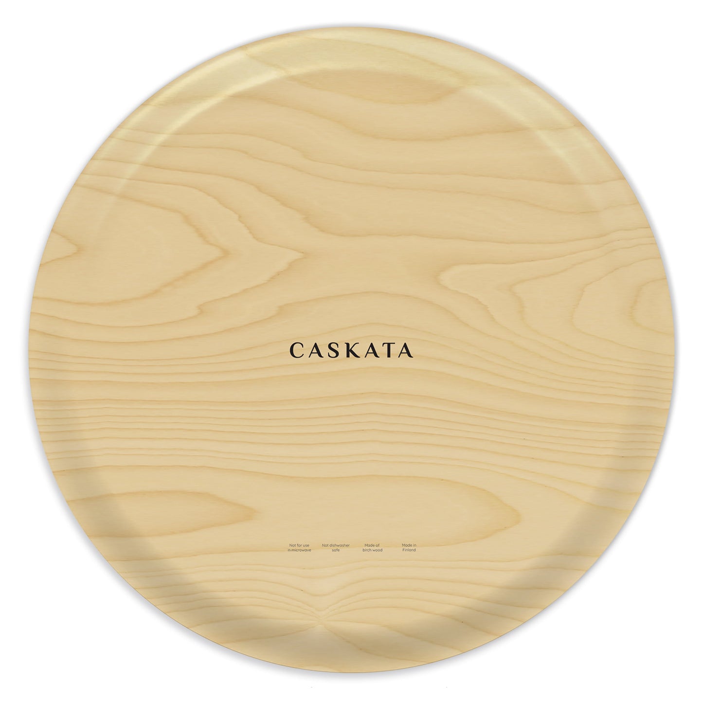  Pink Peony Large Round Birchwood Tray
