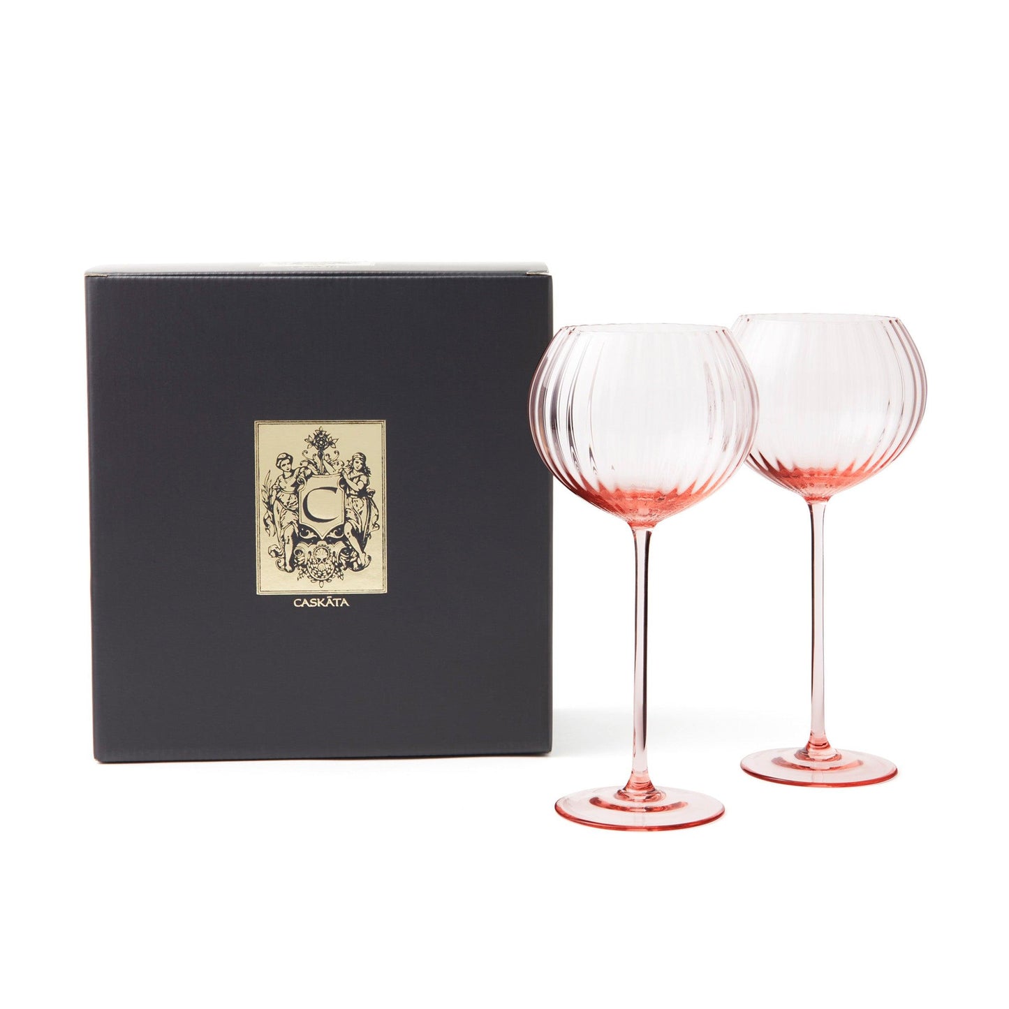  Quinn Rose Red Wine Glasses