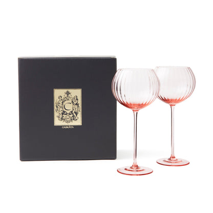  Quinn Rose Red Wine Glasses