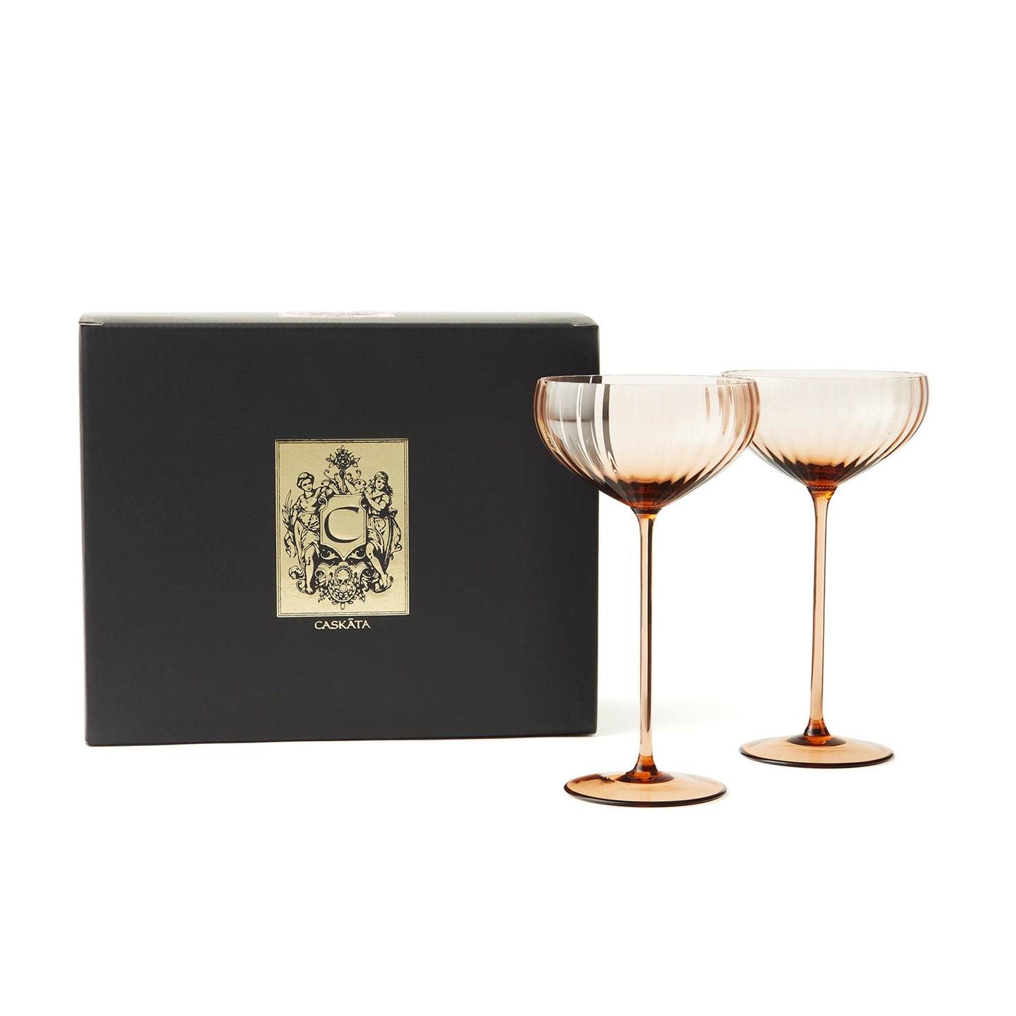  Quinn Amber Coupe Glasses