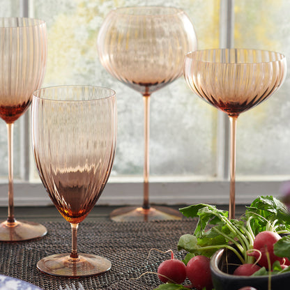  Quinn Amber Coupe Glasses