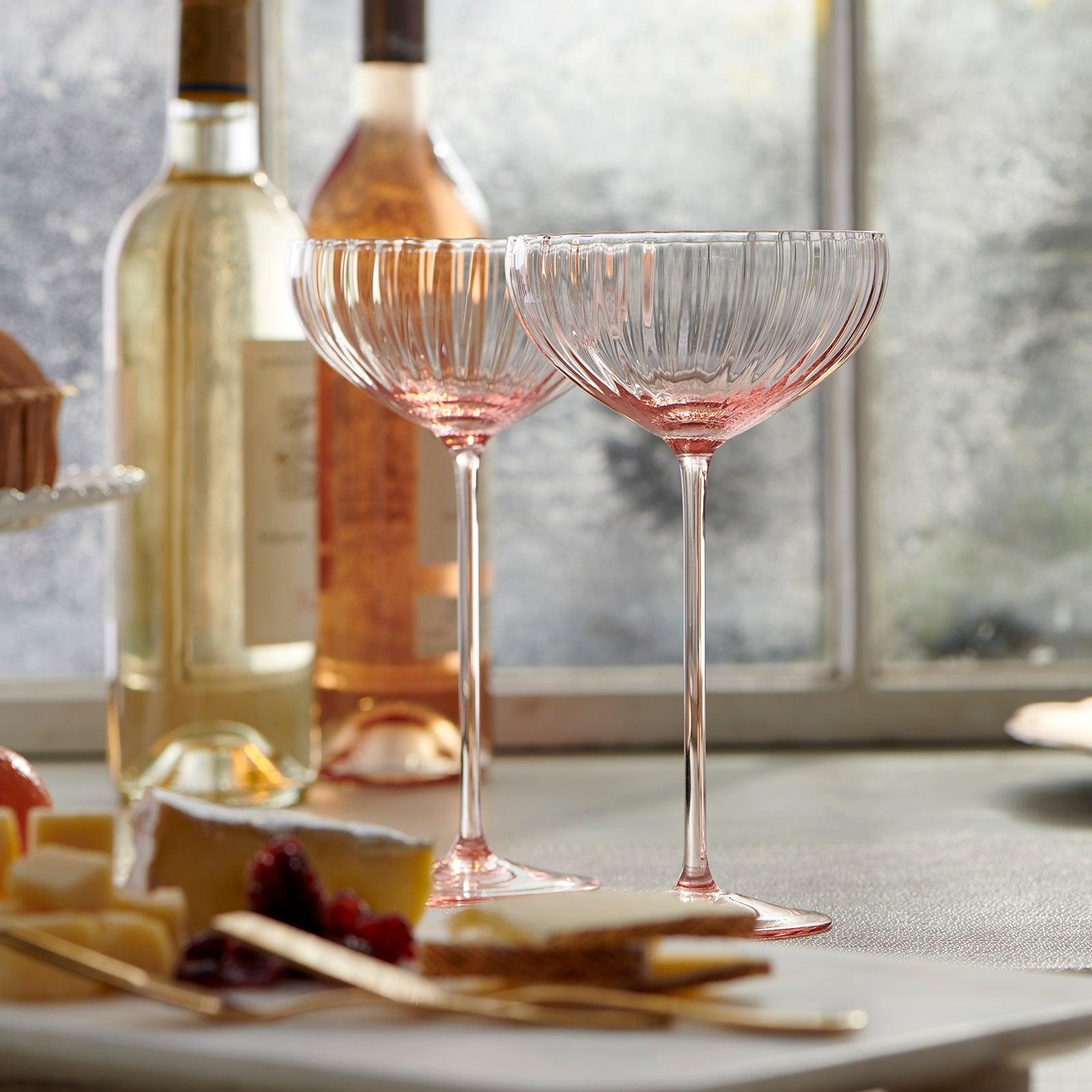  Quinn Rose Coupe Glasses