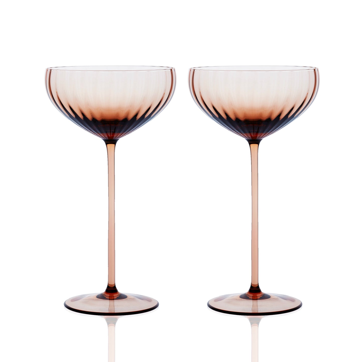  Quinn Amber Coupe Glasses