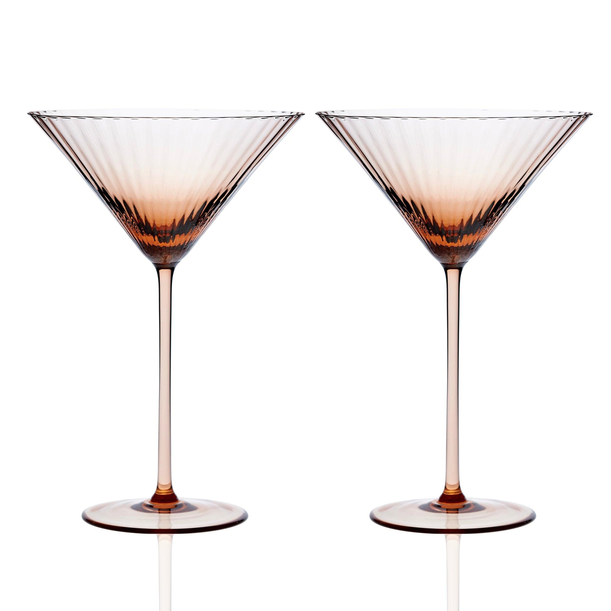  Quinn Amber Martini Glasses
