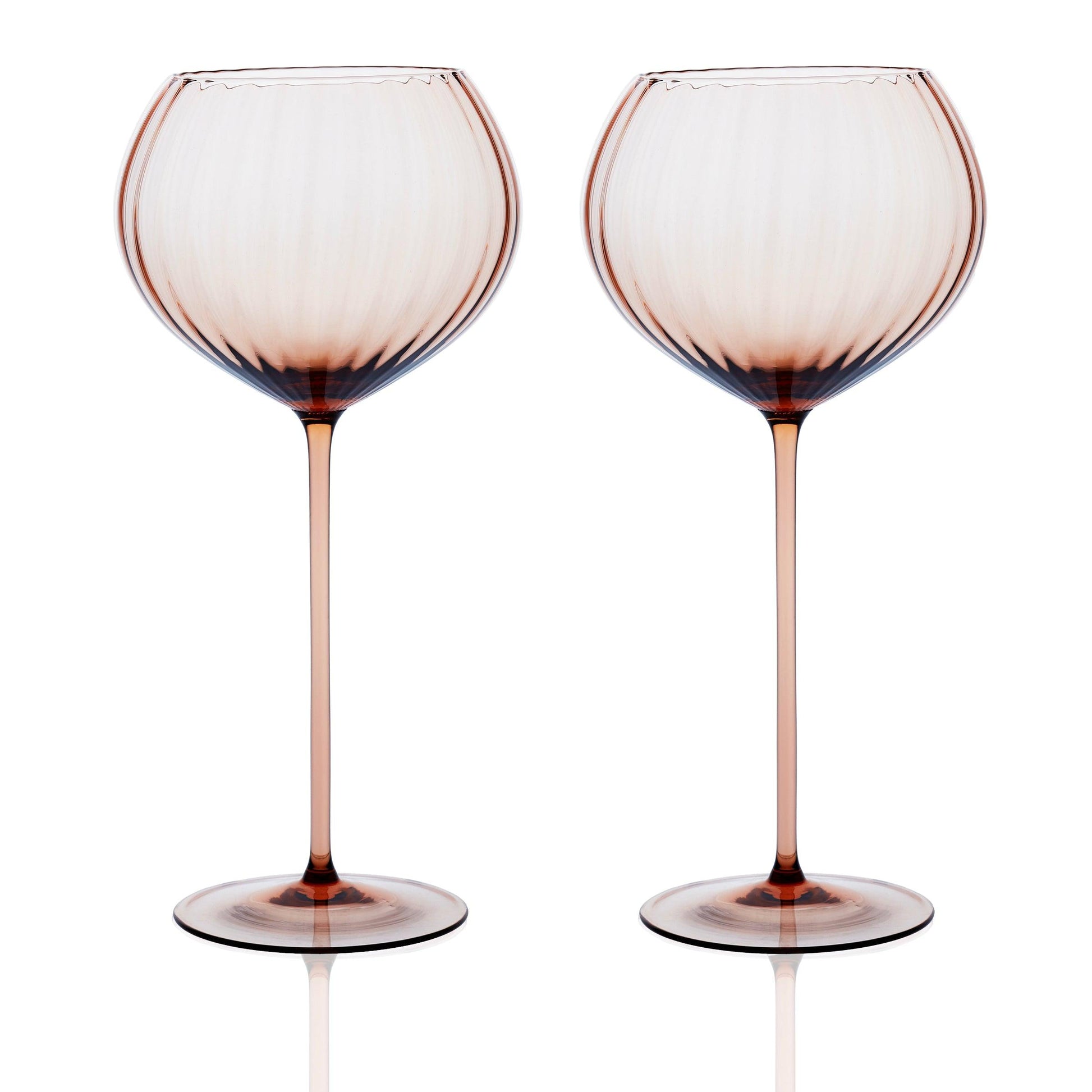 Quinn Amber Red Wine Glasses