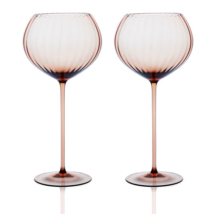  Quinn Amber Red Wine Glasses