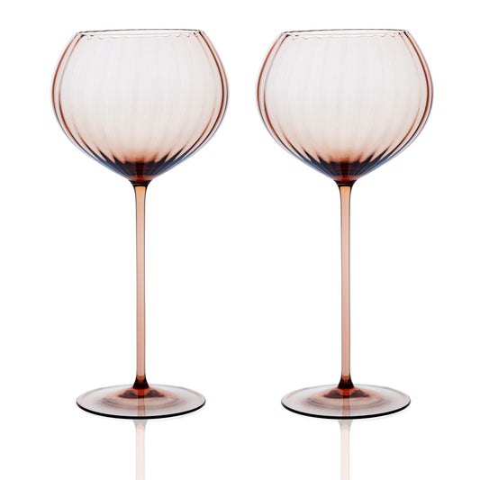  Quinn Amber Red Wine Glasses