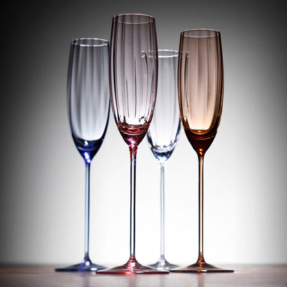  Quinn Rose Champagne Flute Glasses