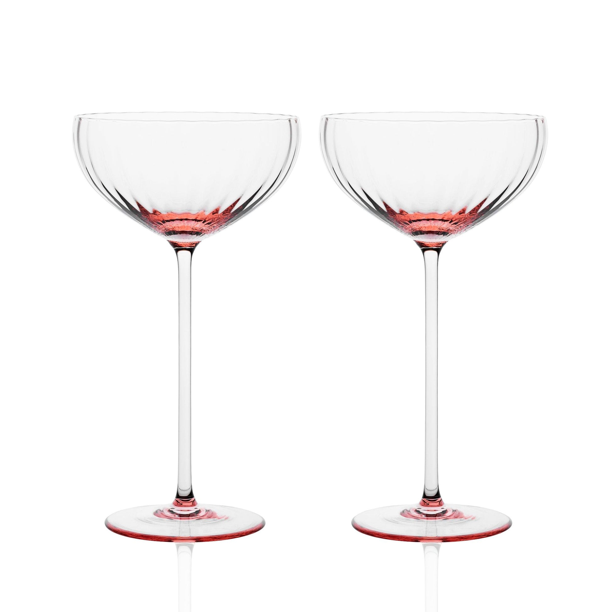  Quinn Rose Coupe Glasses
