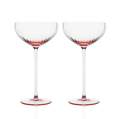  Quinn Rose Coupe Glasses
