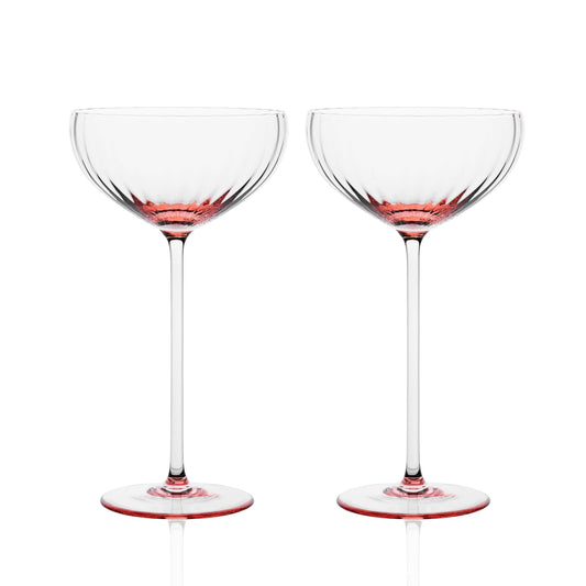  Quinn Rose Coupe Glasses