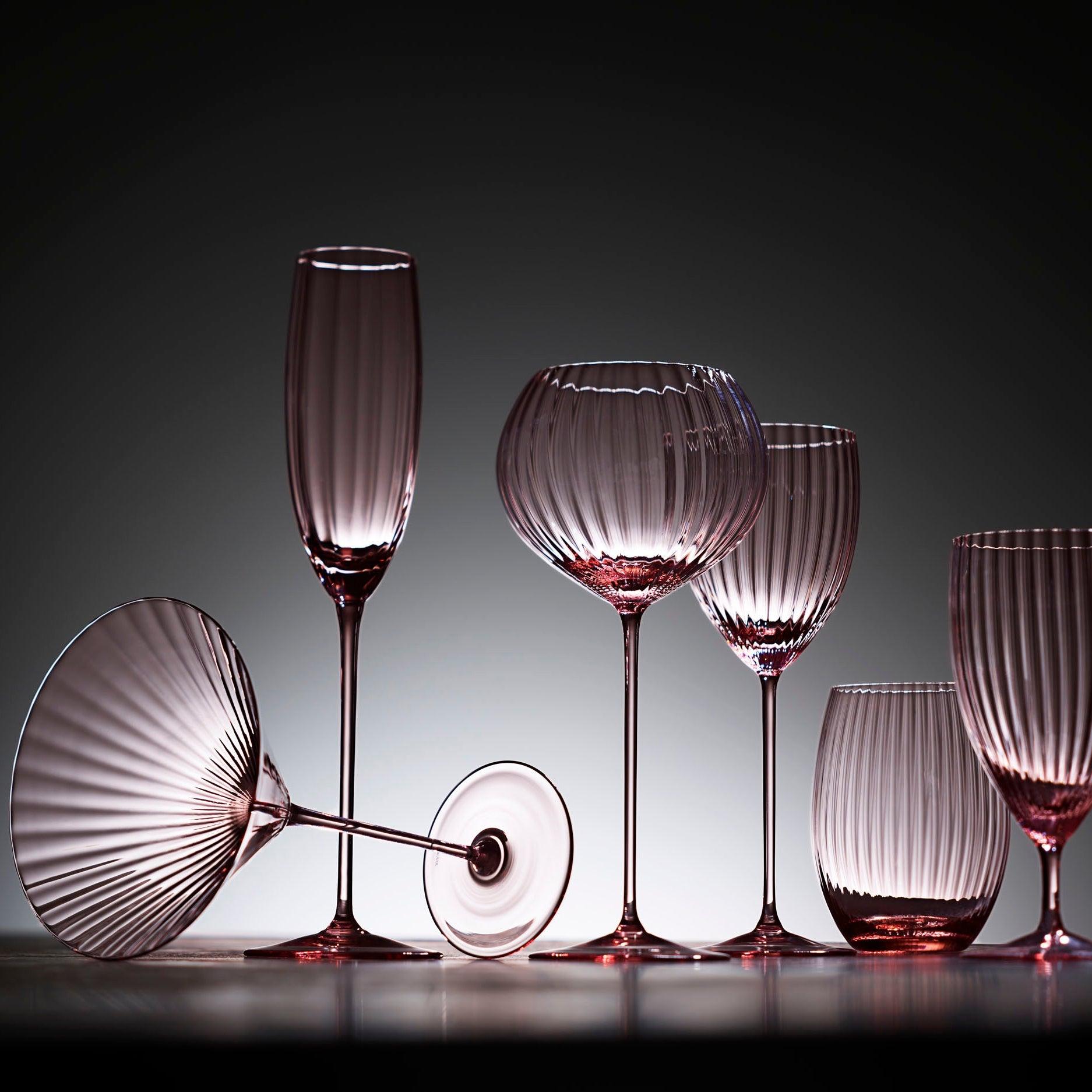 Quinn Rose White Wine Glasses