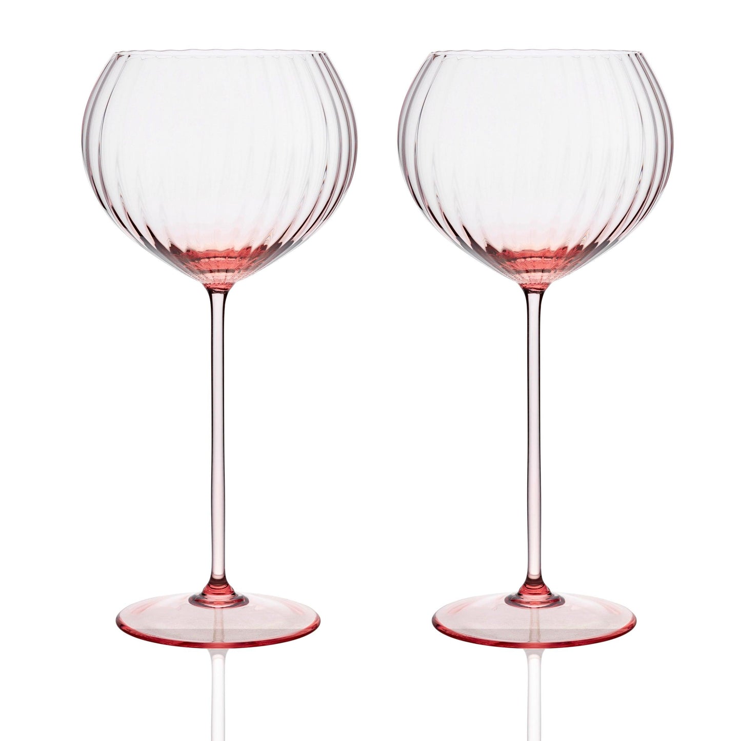  Quinn Rose Red Wine Glasses