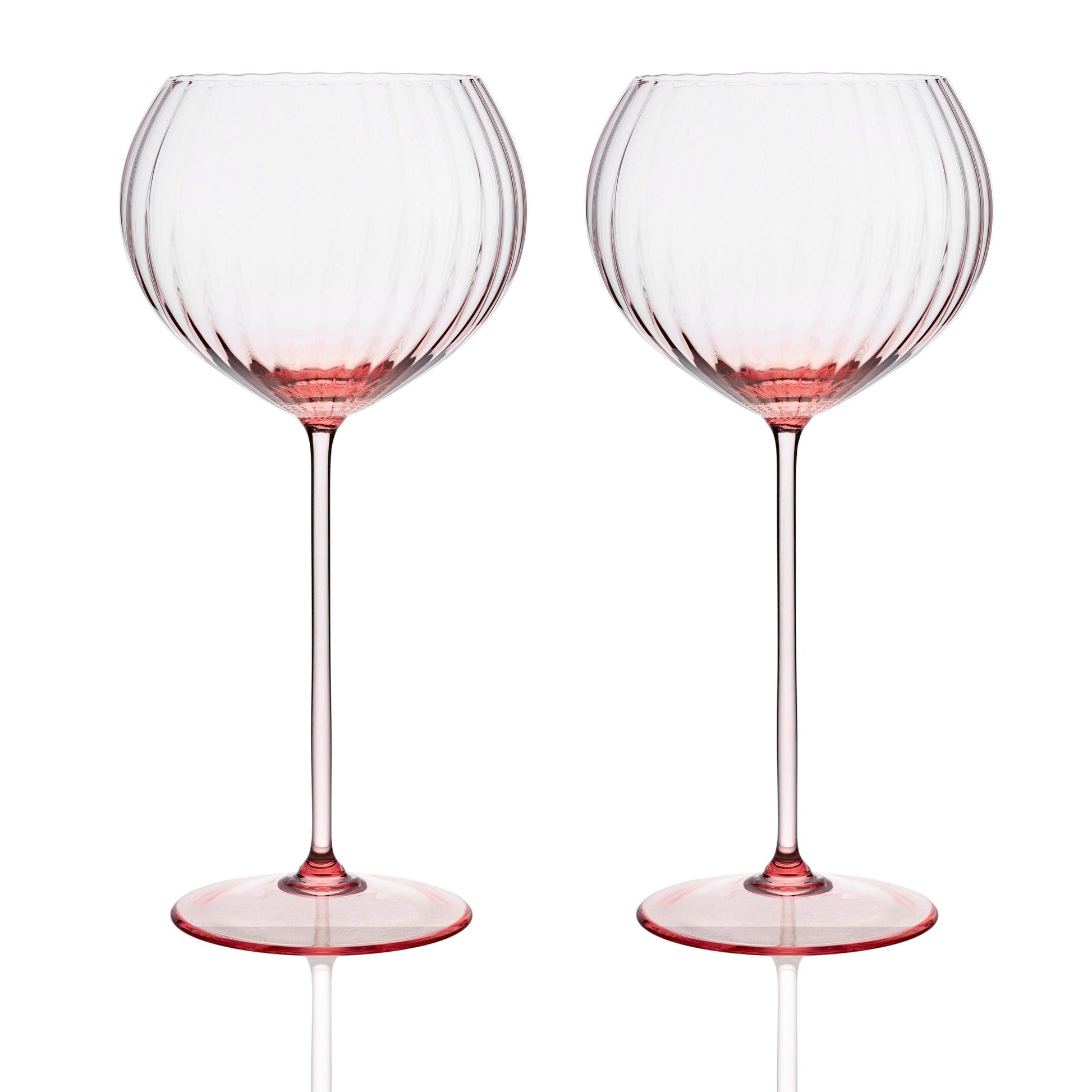  Quinn Rose Red Wine Glasses
