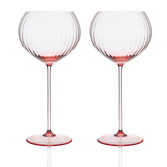  Quinn Rose Red Wine Glasses