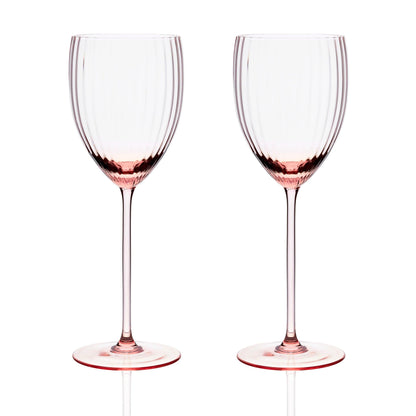  Quinn Rose White Wine Glasses