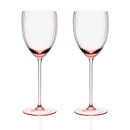  Quinn Rose White Wine Glasses