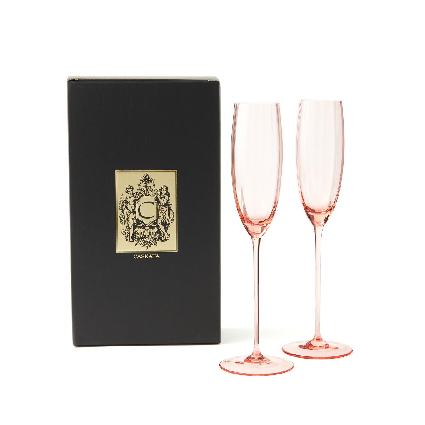  Quinn Rose Champagne Flute Glasses