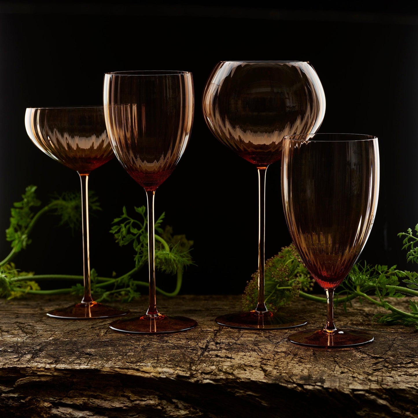 Quinn Amber Red Wine Glasses