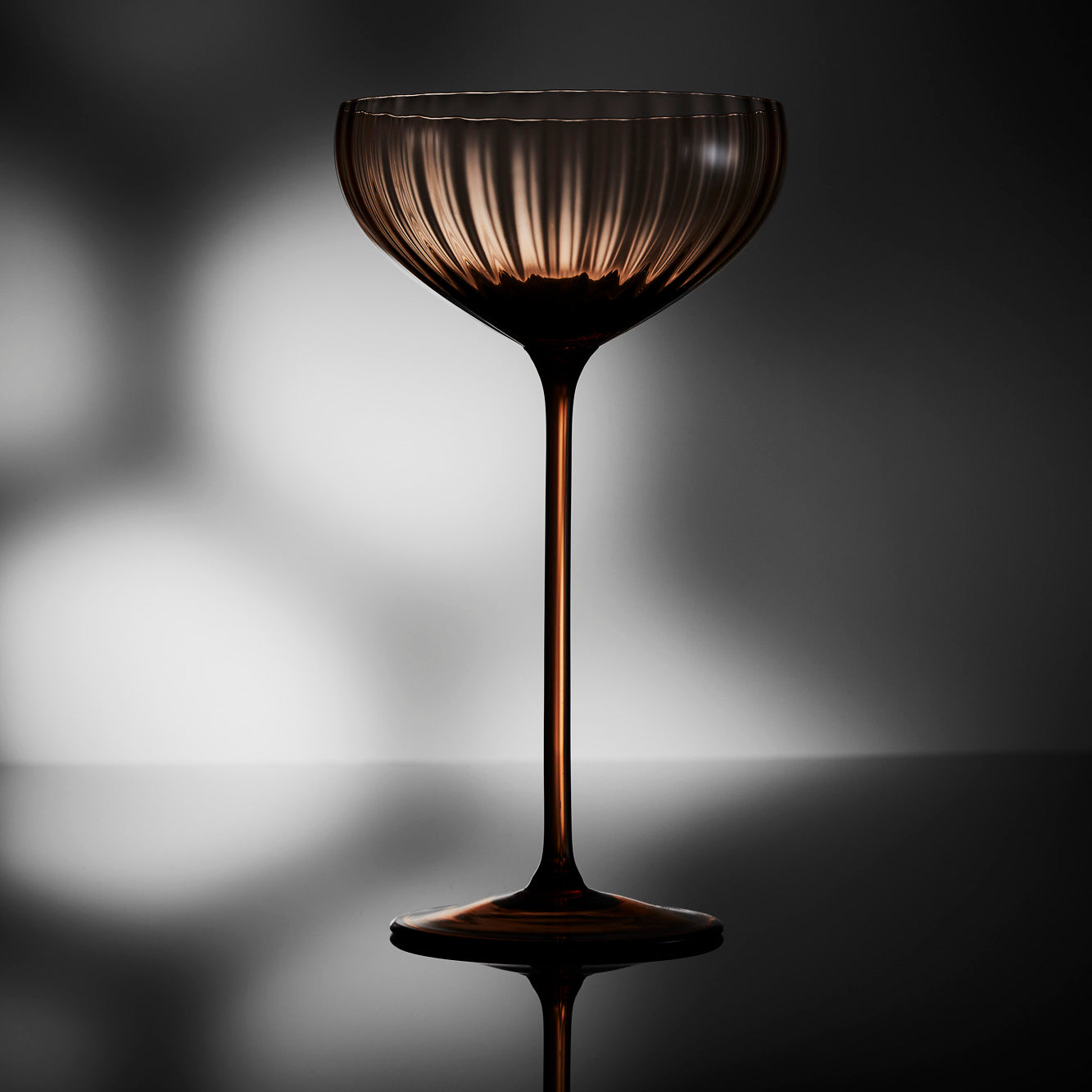  Quinn Amber Coupe Glasses