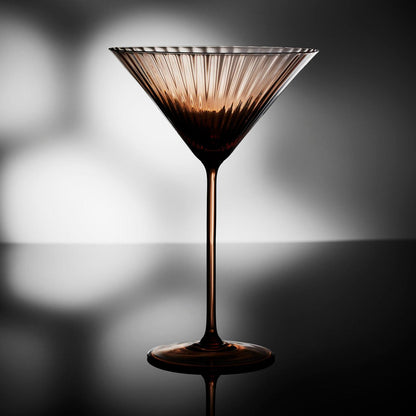  Quinn Amber Martini Glasses
