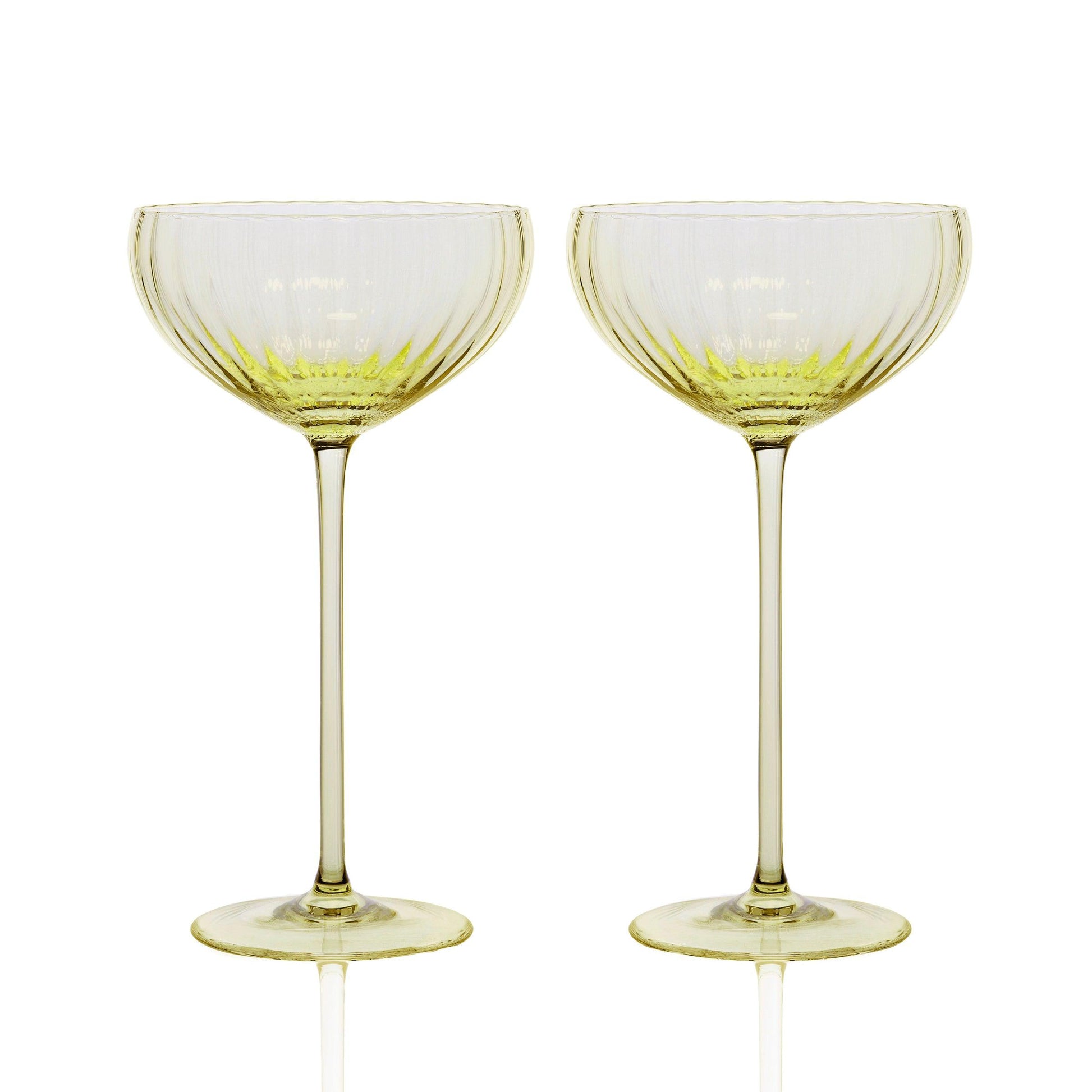  Quinn Citrine Coupe Glasses