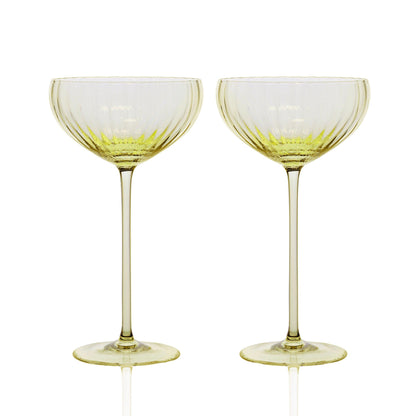  Quinn Citrine Coupe Glasses