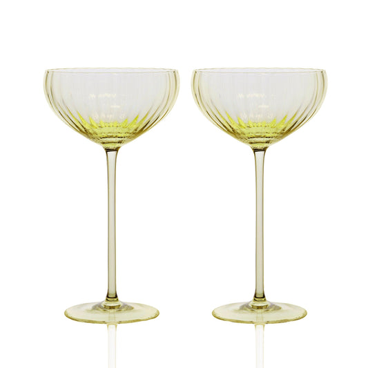  Quinn Citrine Coupe Glasses