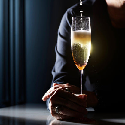 Quinn Rose Champagne Flute Glasses