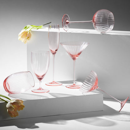  Quinn Rose White Wine Glasses