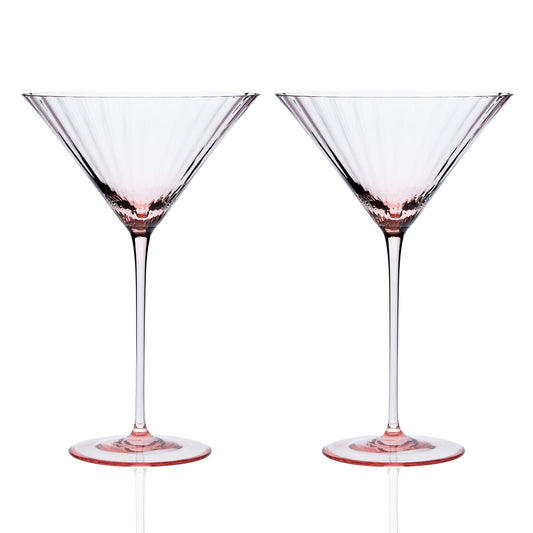  Quinn Rose Martini Glasses