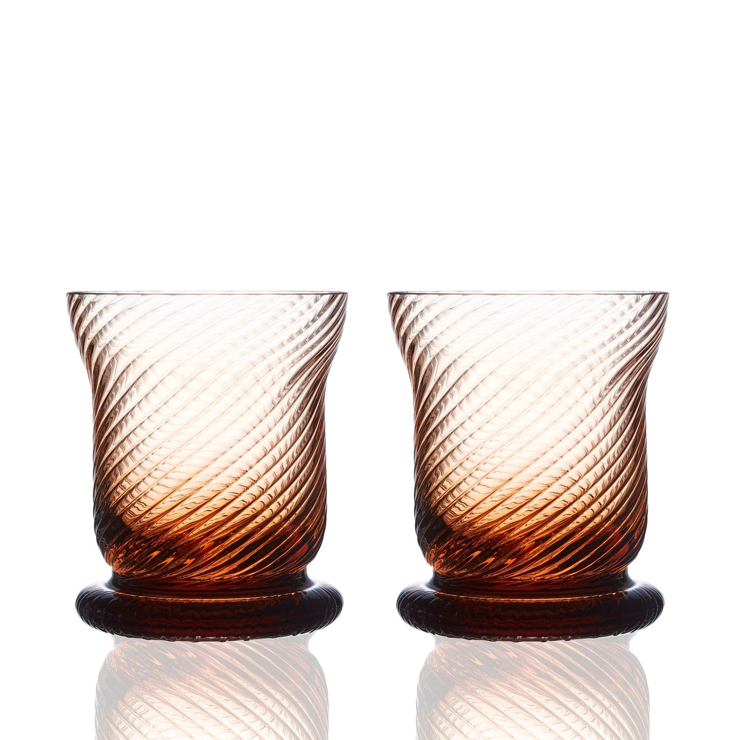  Quinn Amber Votive Holders