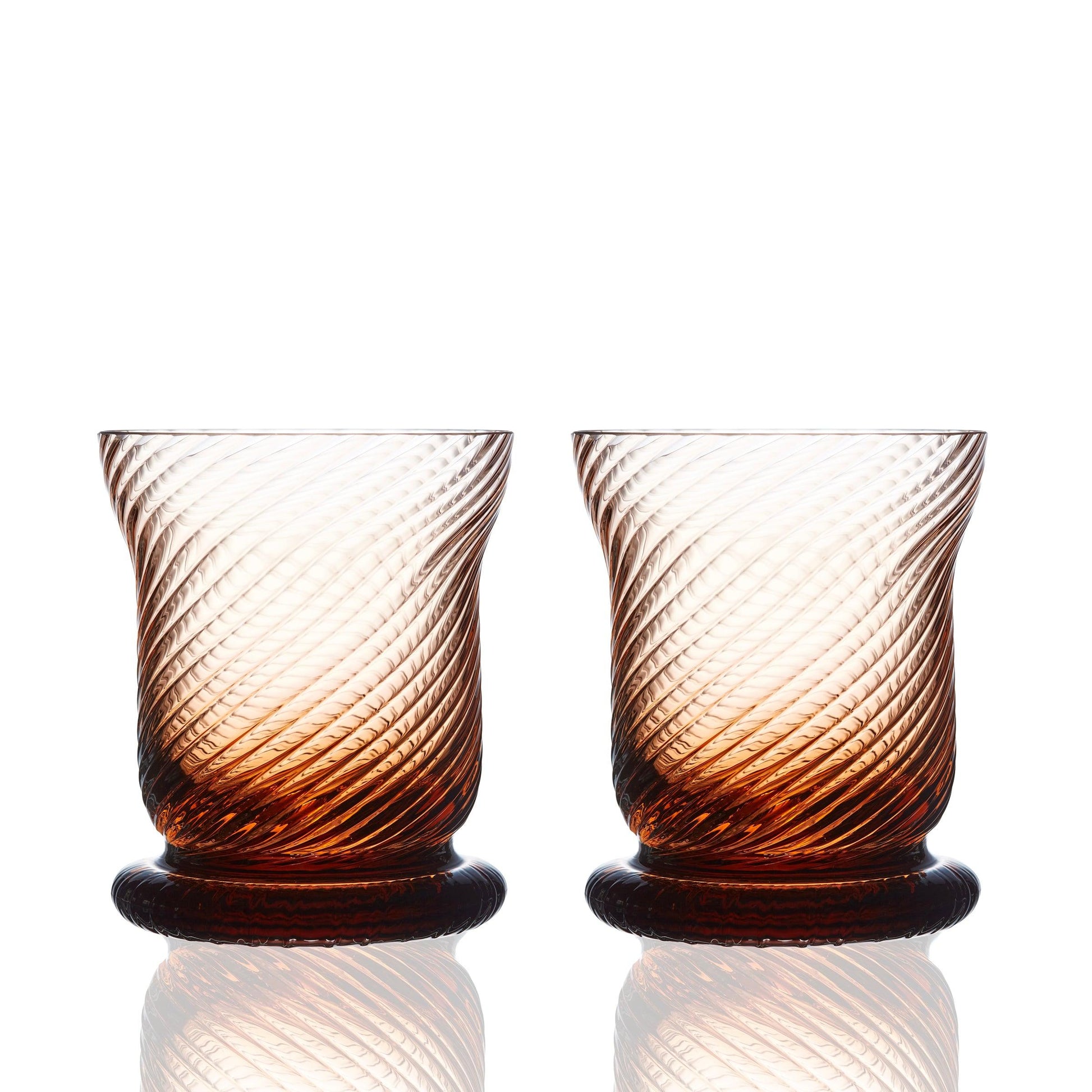  Quinn Amber Votive Holders