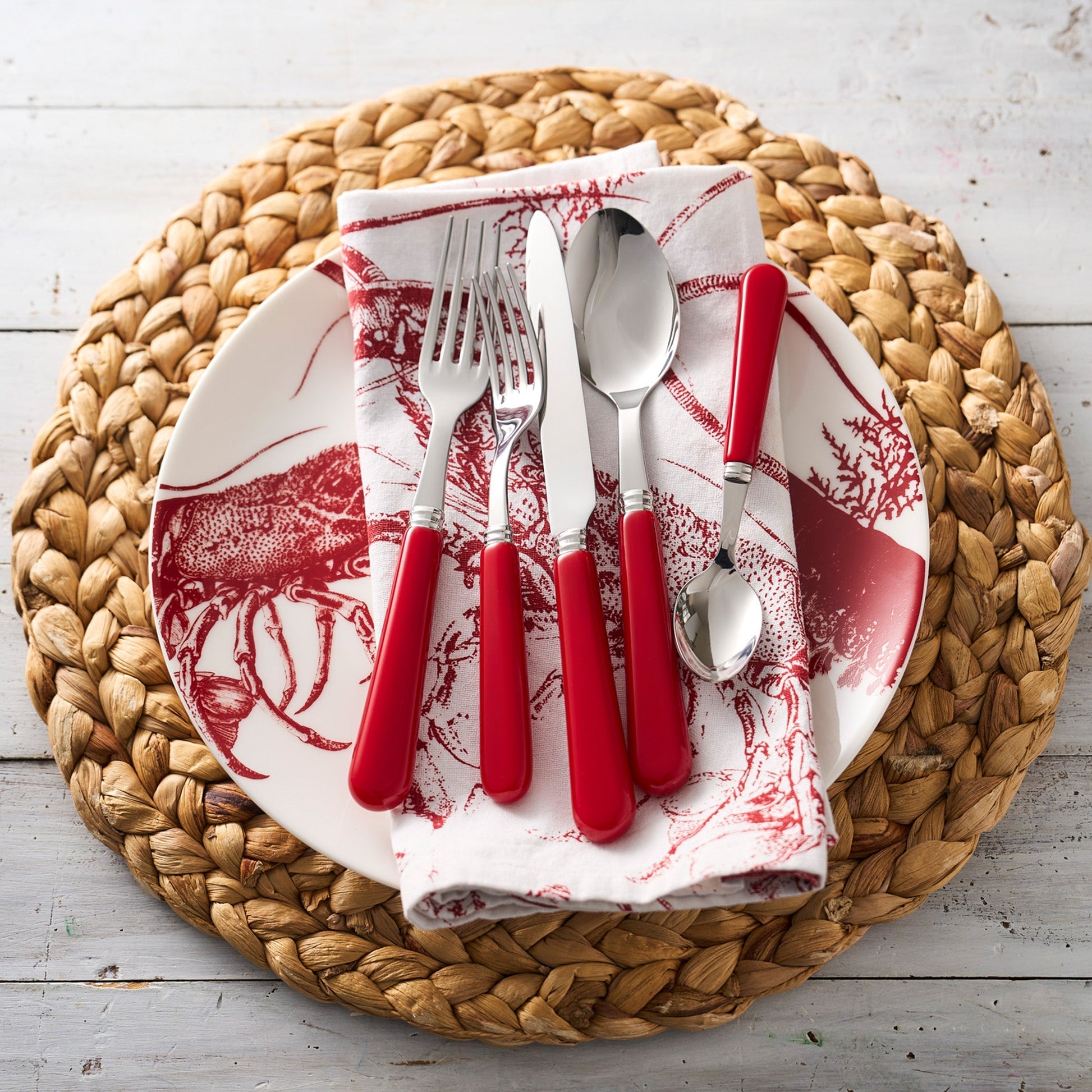 Sabre Bistro Red 5-Piece Flatware Setting