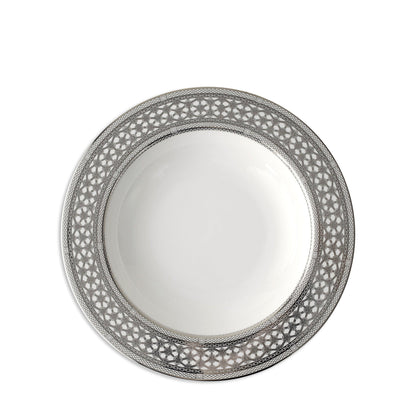  Hawthorne Ice Platinum Rimmed Soup Bowl