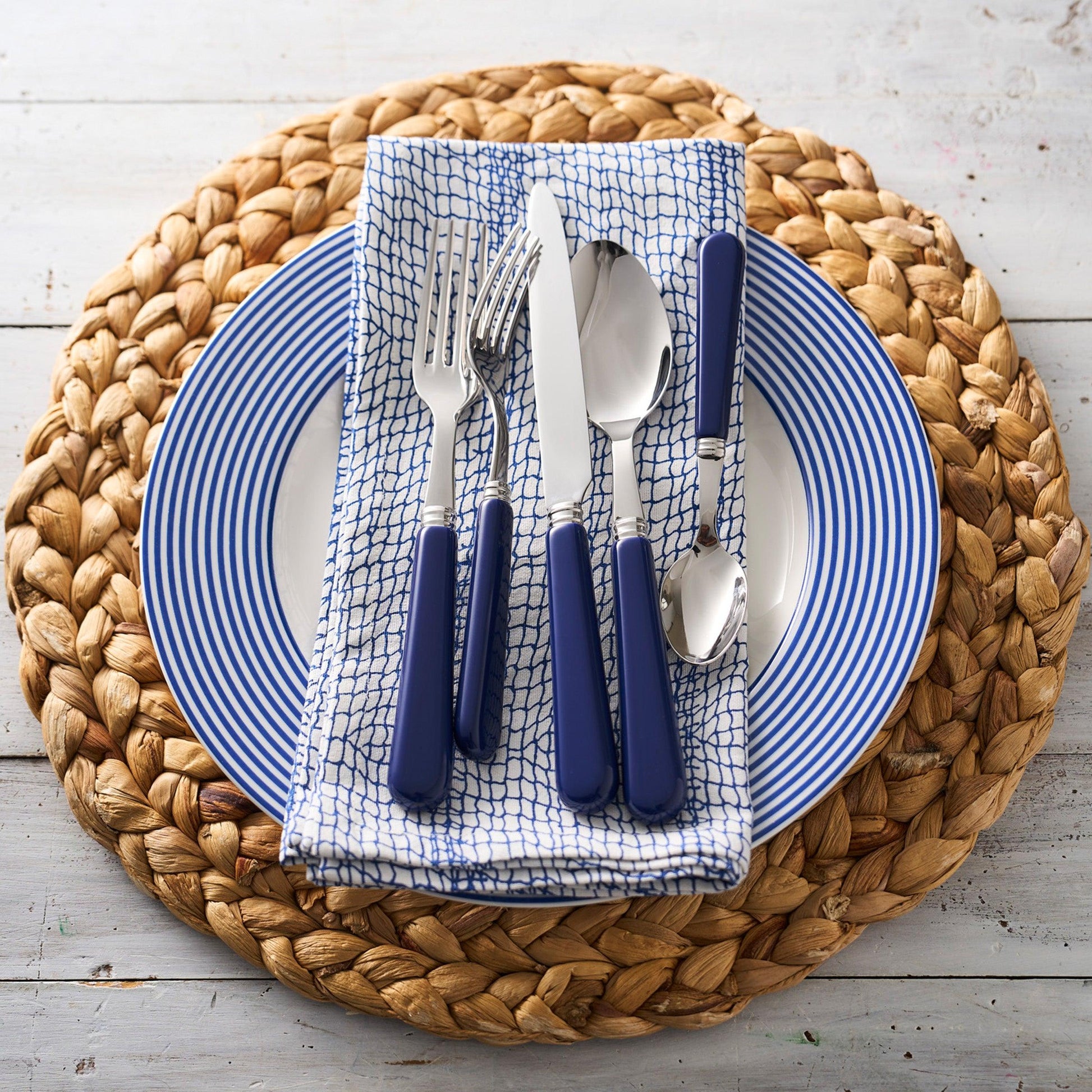  Newport Stripe Rimmed Dinner Plate