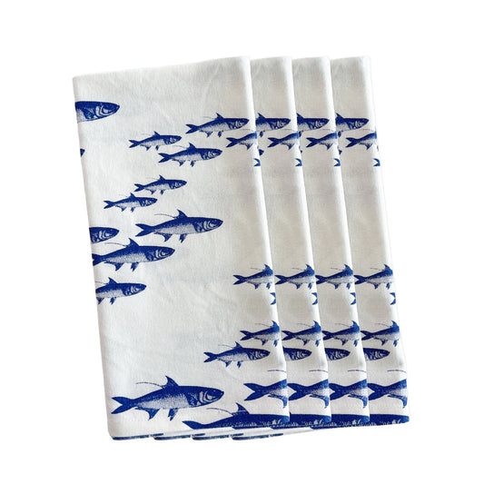  School Of Fish Dinner Napkins, Set Of 4
