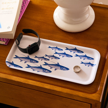  School Of Fish Small Rectangular Birchwood Tray